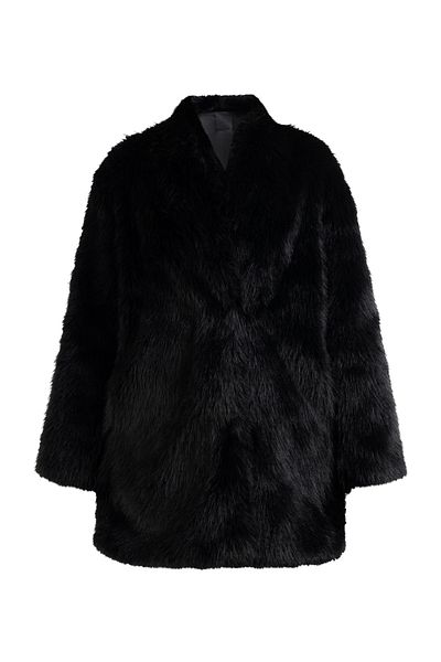 Dreimaster Faux Fur Mantel