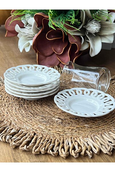 ROSSEV Dantel Motif 6'Lı Çay Tabak