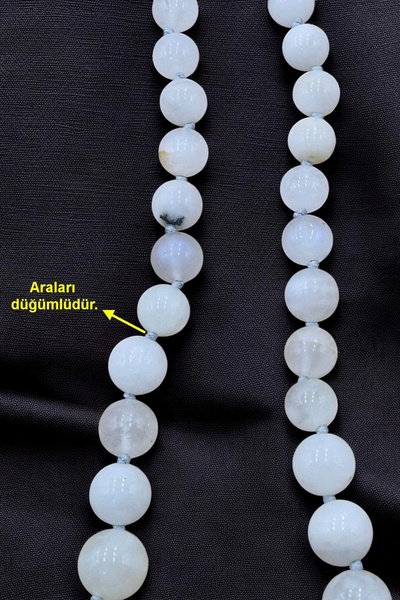 Pozitif Doğal Taş Doğal Aytaşı Kolye - El İşi Süzme Tasarım 306-5
