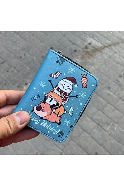 Köstebek Winter Happy Holiday Snowman Short Wallet