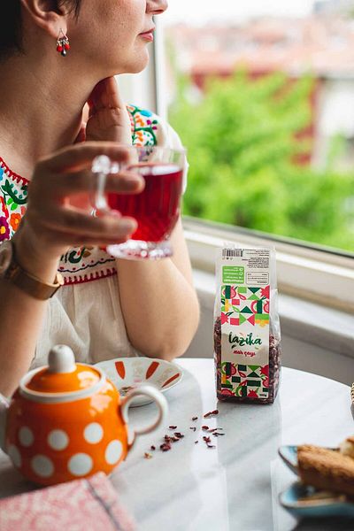 LAZİKA Pomegranate Seed Tea, Real Fruit Tea, Natural