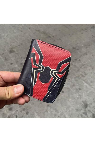 Köstebek Red Black Spider Short Wallet