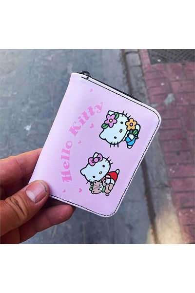 Köstebek Κοντό πορτοφόλι Anime Hello Kitty Twin Friends