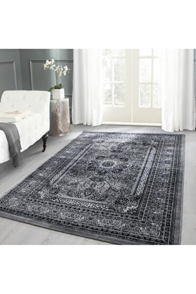 Carpettex Halı Klasik desenli Halı Iran tarzı süslemeler Siyah Gri Beyaz Renkler