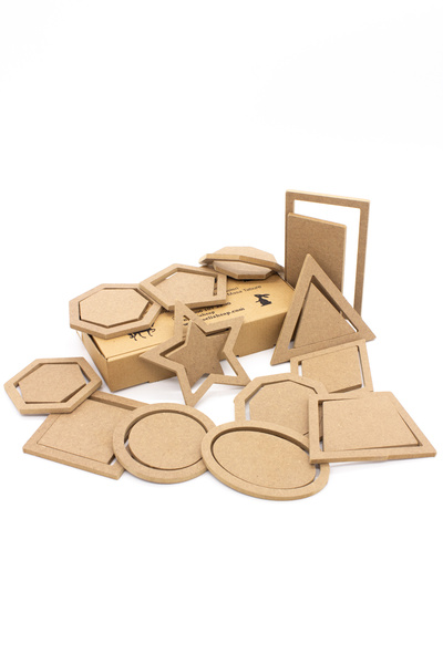 na neşeli ahşap Ahşap Geometrik Şekiller Çocuk Eğitim Seti  Ahşap Boyama, Eği...