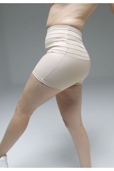 MİSTİRİK Cagno Model Abdominal and Belly Recovery Recovery Corset Skin Color