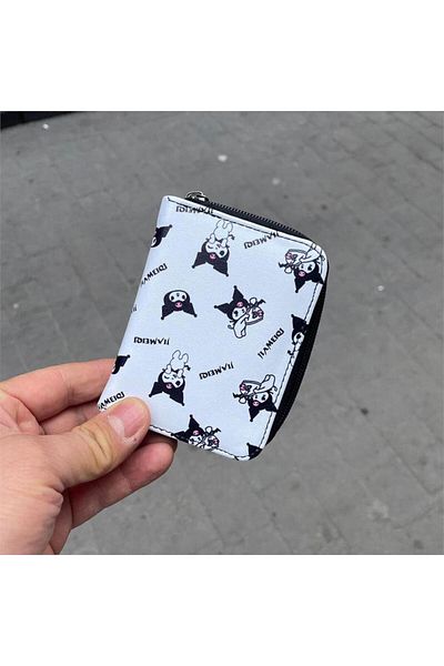 Köstebek White Anime Kuromi Packet Collage Short Wallet