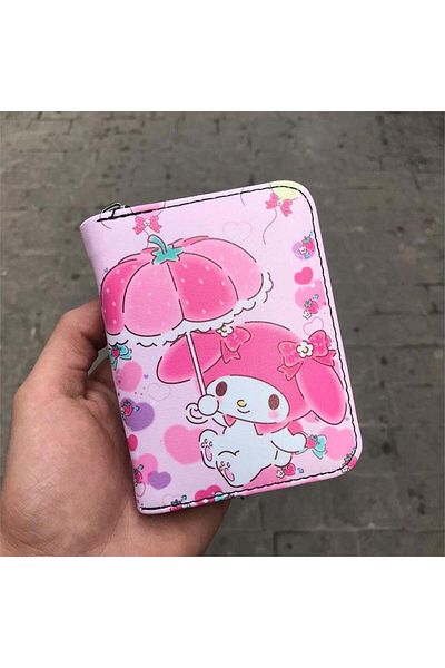 Köstebek Anime Fantasy Magic Melody Strawberry Umbrella Short Wallet