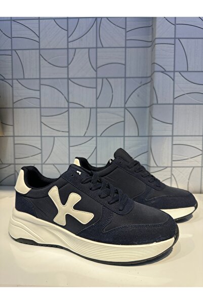 Anıl Ayakkabı NK Cruz Чоловічі сині кросівки з візерунком, деталі з тканини, підошва з пінопласту Memory Foam, кросівки для прогулянок