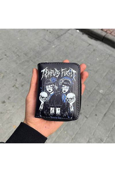 Köstebek Harajuku Skull Princesses Short Wallet