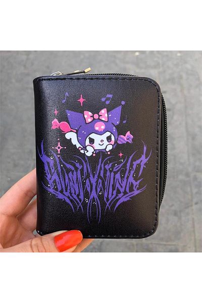 Köstebek Anime Harajuku Kuromi Gothic Short Wallet