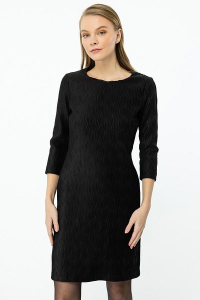 Ekol Rochie neagră pentru femei cu model Midi Wave 5139