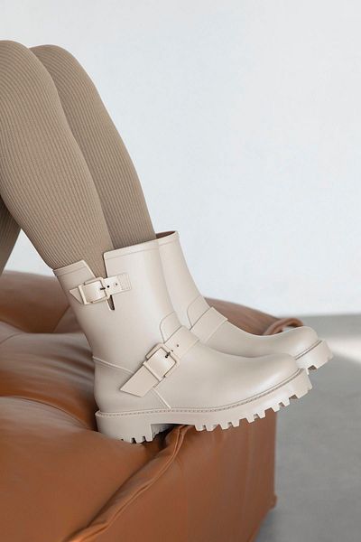 STRASWANS Beige Hudson Plastic Waterproof Women's Boots