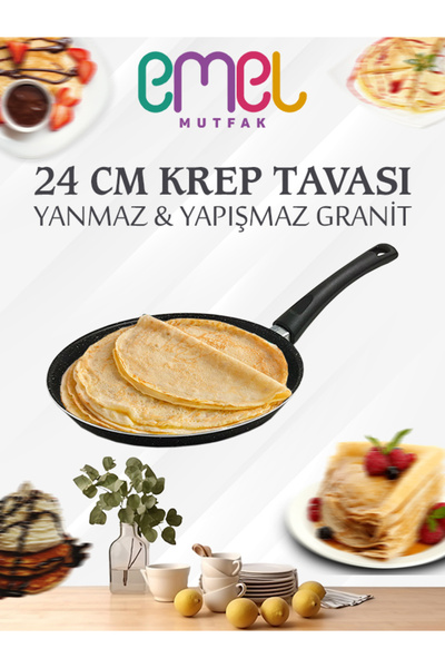 EMEL 24 Cm Granit Krep Tavası