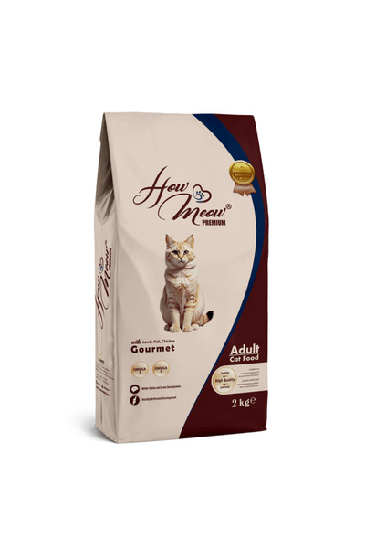 how&meow YETİŞKİN KEDİ KURU MAMASI GURME 2 KG