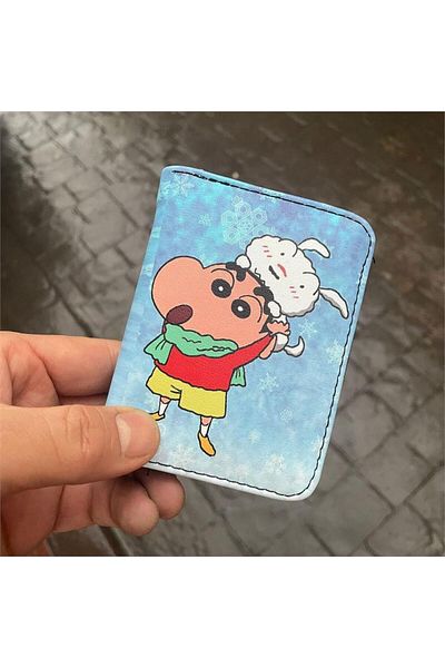 Köstebek Anime Crayon Shin-chan Shinnosuke Nohara&shiro Happy Short Wallet