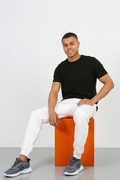 UOMOPARK Φούτερ 8063 Jogger Leg Relaxed Cut Premium υφασμάτινο ράστερ