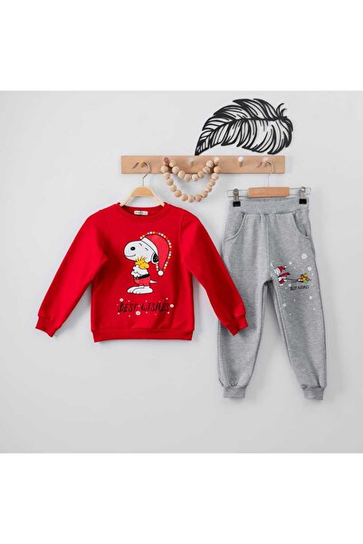 Eray Kids Novogodišnji tematski Snoppy unisex dečiji trenerka set