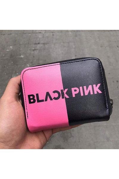 Köstebek Black Pink - Pink Black Logo Short Wallet