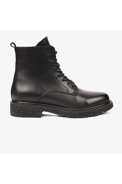 Greyder 33903 Γυναικείες Μαύρες Γνήσιες Δερμάτινες Μπότες Στρατιωτικές
