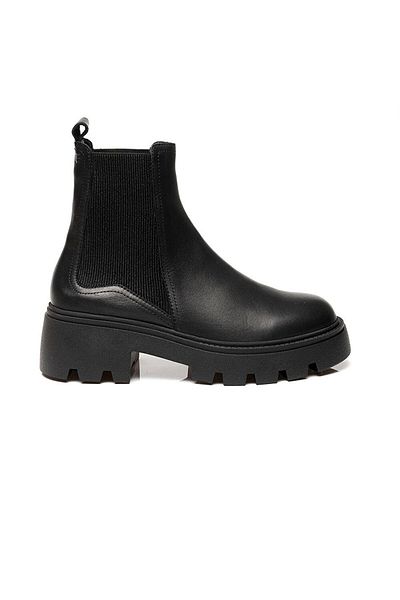 Greyder 57591 Women's Black Genuine Leather Chelsea Boots