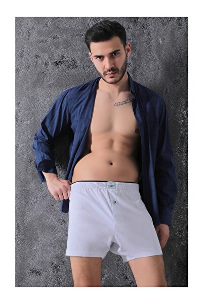 ELİT zümrüt Σετ 6 ανδρικών λευκών πετσετών μπόξερ με μέση πάνω από τη μέση, 1...