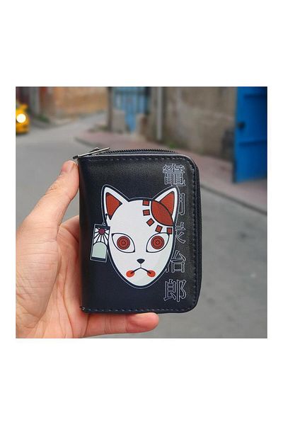 Köstebek Anime Demon Slayer Kimetsu No Yaiba Mask Short Wallet