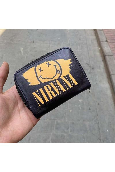 Köstebek Nirvana Smiley Logo Short Wallet