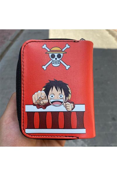 Köstebek Red Anime One Piece : Monkey D. Luffy Short Wallet