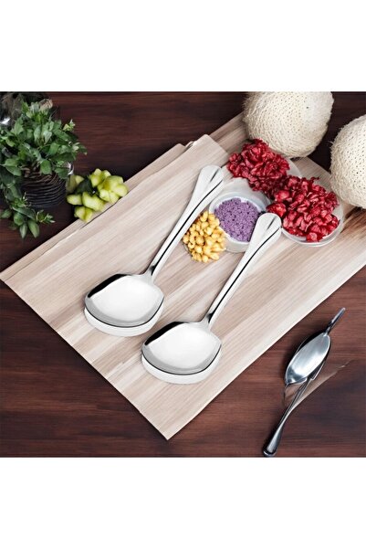 LeesHome 2 Pieces of Steel Serving Spoons - Presentation Spoons