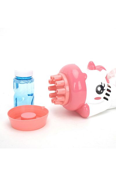 Fab N Funky Sevimli Unicorn Elektrikli Baloncuk Makinesi، Pembe، 3+ Yaş، 500 Baloncuk/Dakika، Özelti Dahil