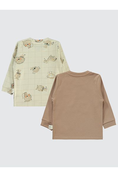 Civil Baby 6-18 Months Baby Boy Sweatshirt Set of 2 - Brown