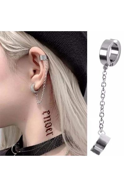 Köstebek Cartilage And Chain Earrings