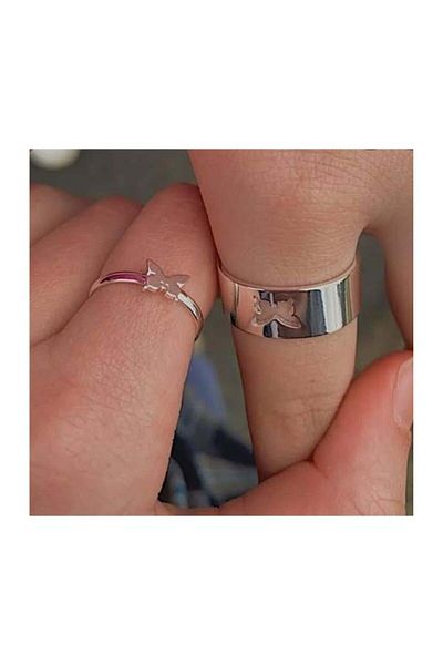 Köstebek Butterfly Adjustable Double Ring
