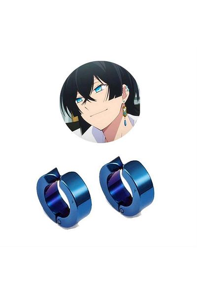 Köstebek Anime Patterned Blue Vanitas Earrings - Case Study