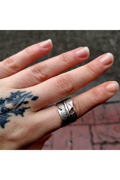Köstebek Bird Wing Adjustable Ring