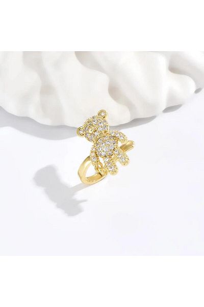 DEMOKAN Special Design Women'sTeddyEarrings - Cartilage with Star Detail