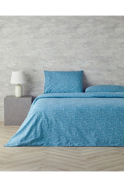 English Home Green Single Blossom Garden Duvet Cover Set - Easy-Iron, 160X220 cm