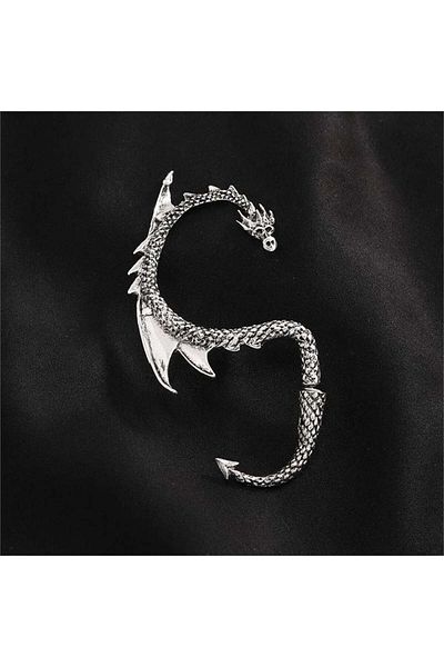 Köstebek Chinese Dragon Spiral Left Ear Earrings