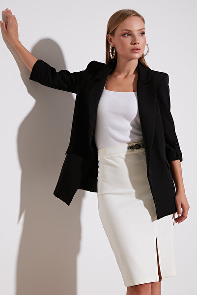 Lela Regular Fit Three Quarter Sleeve Classic Jacket Jacket 6056697