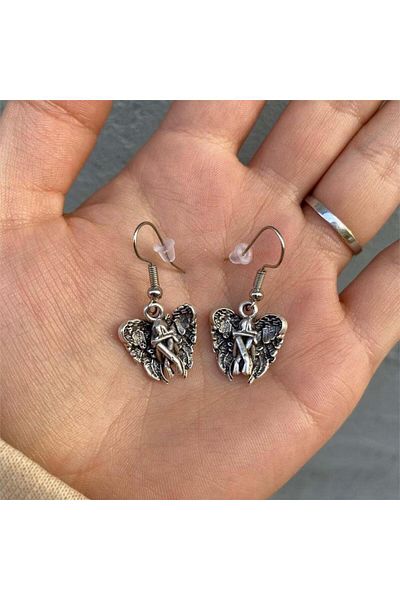 Köstebek Sad Angel Earrings