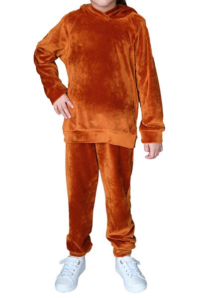 LOVETTI Copper Girl's Velvet Bottom Top Set