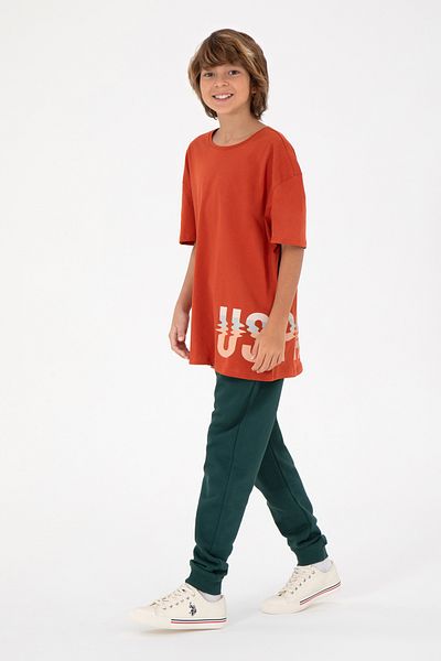 U.S. Polo Assn. Boy's Tile Crew Neck T-Shirt 50295427-Vr031