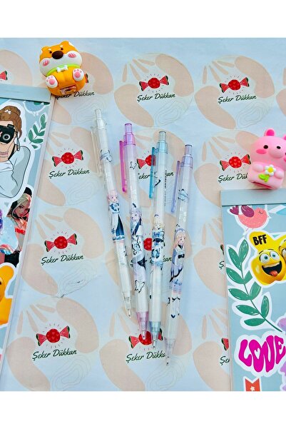 ÖZ KIRTASİYE Şeffaf Anime Desen 0.7 Uçlu Kalem 1 Adet (Hediyeli)