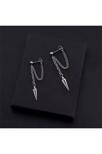 Köstebek Pointed Chain Single Earring