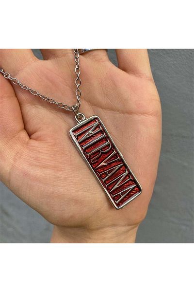 Köstebek Nirvana Logo Red Necklace