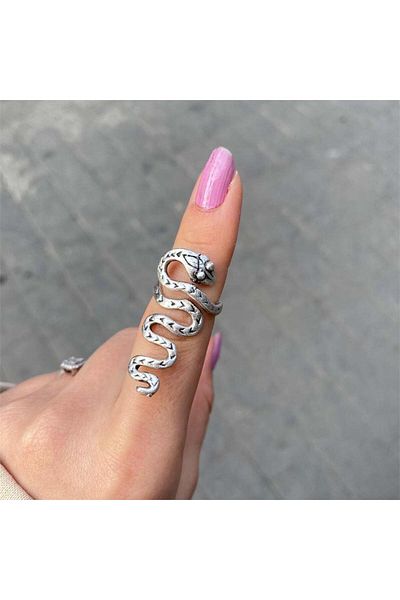Köstebek Patterned Snake Ring