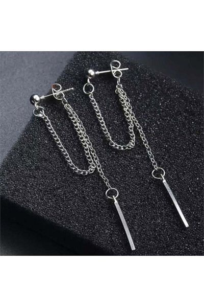 Köstebek Chained Dangle Gothic Earrings