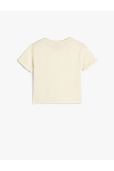 Koton Crew Neck Short Sleeve Cotton Blended Basic T-Shirt