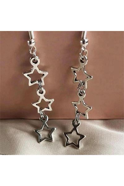 Köstebek Dangle Star Earrings